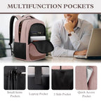 Travel Laptop Backpack 17 Inch (Pink Brown / 17.3 Inch(40L))