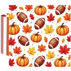 50 PCS Fall Football Pumpkin Cocktail Napkins (Football Pumpkin)