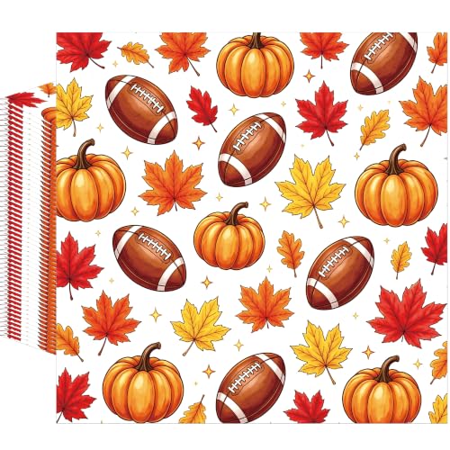 50 PCS Fall Football Pumpkin Cocktail Napkins (Football Pumpkin)