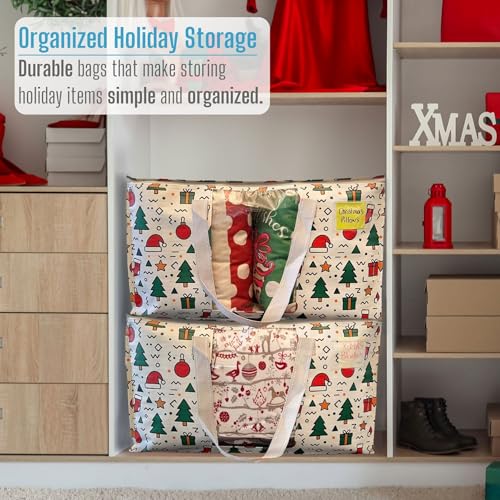 Moving Bags Christmas Storage Bags (Jingle Mix / 4 Pack)