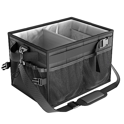 Grill Caddy Foldable BBQ Caddy with Paper Towel Holder (Black)