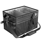 Grill Caddy Foldable BBQ Caddy with Paper Towel Holder (Black)