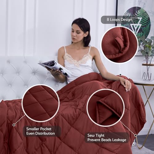 Weighted Blanket (10-burgundy / 48" x 72" | 15lbs)