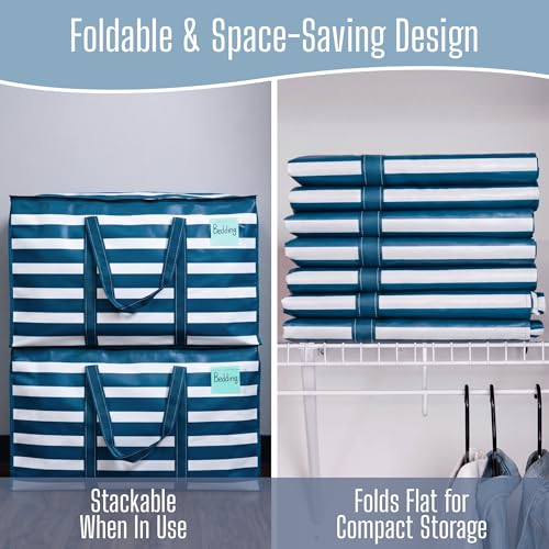 4 Pack Heavy Duty Moving Bags (4 Pack / Classic Navy Stripe)