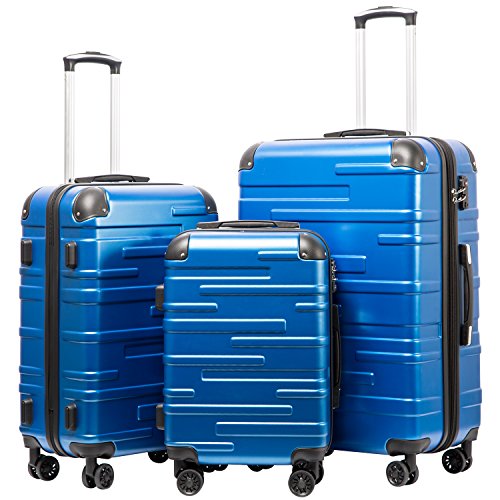 Hardside ABS Luggage (blue / 3 Piece Set)