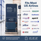 Carry On Luggage 22x14x9 Airline Approved Suitcase with Wheels (Dark Blue / 3 Piece Sets (20/BP/TB))