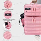 Military Tactical Backpack for Men and Women 45L Army 3 Days Assault Pack Bag Large Rucksack with Shoe Compartment (1.7 Pink)
