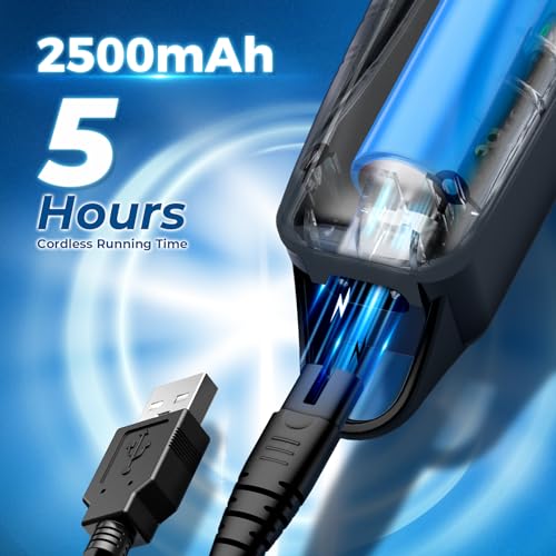 Low Noise Hair Clippers for Men & Women with 10 Color Guide Combs (Black)