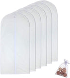 Garment Bag Covers 24'' x48'' Garment Bags White Breathable Full Zipper Dust by HomeClean