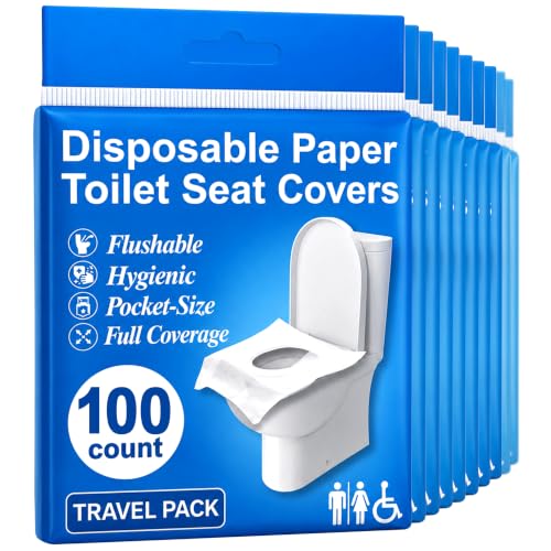 Disposable Toilet Seat Covers Flushable XL 100 Pack (X-Large (Pack of 100))