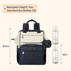 BabbleRoo Leather Diaper Bag Backpack, Unisex Stylish Travel Back Pack Nappy - Image 2