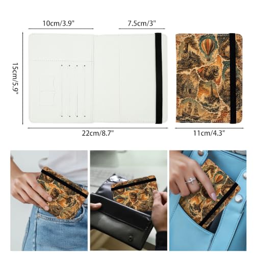 Retro Adventure Passport Holders Passport Wallet for Travel Essentials (Retro Adventure / One Size)