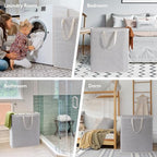 100L Large Laundry Baskets (Grey / 100L)