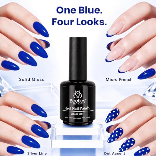 Beetles Blue Gel Nail Polish (D - Creme Blue | Sapphire Love)
