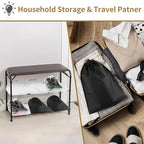 20 Pack Shoe Bags for Travel (Black)