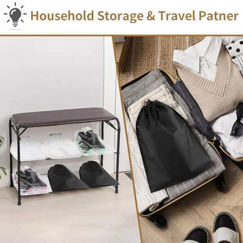 20 Pack Shoe Bags for Travel (Clear)