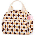 Lunch Box for Women (B-B-Corduroy Brown Argyle / Medium - 10L)