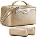 Travel Makeup Bag Cosmetic Bags for Women (G-5-Gold Yellow)