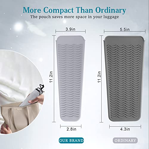 Heat Resistant Mat for Hot Tools (Gray-2 Pack)