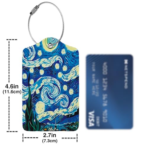 The Starry Night 2 Pack Luggage Tag for Suitcase (The Starry Night)