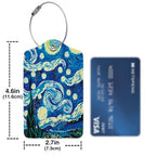The Starry Night 2 Pack Luggage Tag for Suitcase (The Starry Night)