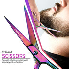Hair Cutting and Hairdressing Scissors 6.5 Inch (6.5 Inch (Pack of 1) / Rainbow)