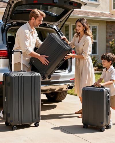 PC+ABS Hardshell Luggage (orange / 3-Piece Set (20/24/28 inch))