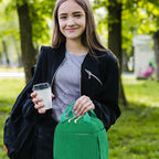 Lunch Bag for Women Men Cute Corduroy Lunch Tote Bags Reusable Insulated Lunch Box Large Capacity Reusable Insulated Cooler for Work Picnic or Travel (Corduroy Green / 10L)