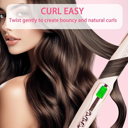 Pro Hair Straightener and Curler 2 in 1 (Pink)