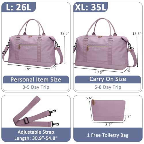 Women Travel Duffle Bags (Purple / X-Large)