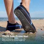 Water Shoes Women Men Barefoot Aqua Socks Quick (5-6 Women/4-5 Men / N-blue Cross)