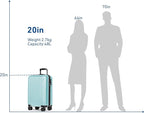 KYME Suitcase Hardshell With Double Spinner Wheels, PC+ABS TSA Lock Travel - Image 8