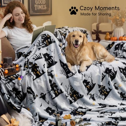 Halloween Fleece Blanket King (Halloween Castle / King(108" X 90"))