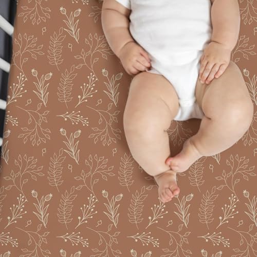 Baby Fitted Crib Sheets (Fox&foliage / 52X28 Inch)