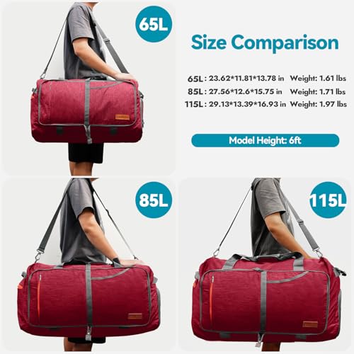 115L Travel Duffel Bag (Beetles Red / 115L)