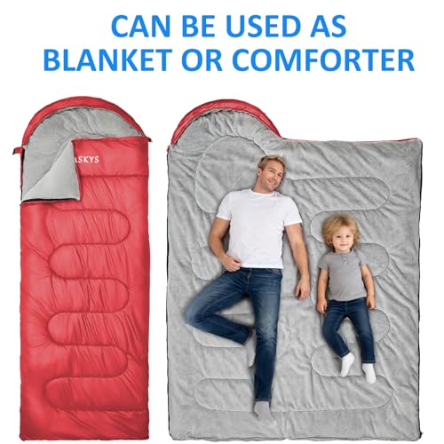 Camping Sleeping Bag (Red 5.1lb)