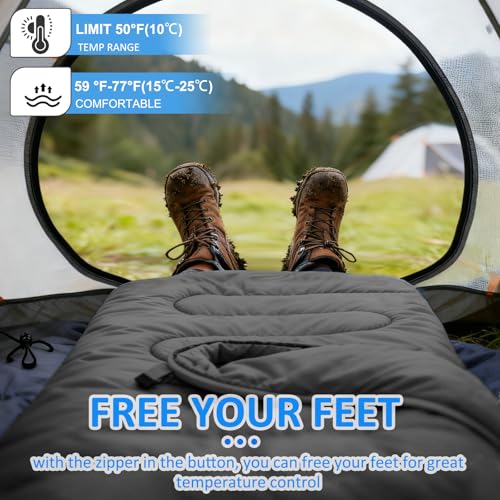 Camping Sleeping Bag (Black 5.1lb)
