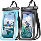 Waterproof Phone Pouch 2 Pack ([Black + Blue])