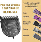 3-Pack 5-in-1 Replacement Blade Compatible with Wahl Animal Clipper, Black (Black / 3 Pack)