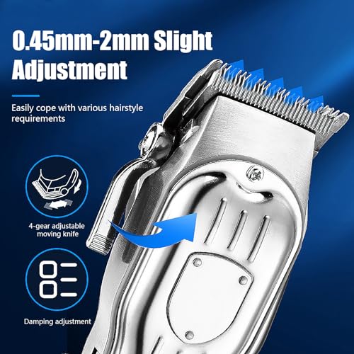 Professional Hair Clippers for Men (Silver)