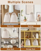 4 Pcs Shoe Bags for Travel (Beige / 17.3"x12.6")