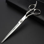 6/7-Inch Professional Hair Scissors Haircut Rose Pattern Hair Scissors Styling Tools Japanese Stainless Steel Scissor Set (7-in cutting scissors) (7-inch Cutting Scissors)