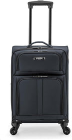 U.S. Traveler Anzio Softside Expandable Spinner Luggage, Dark Grey, Carry-on by USTraveler
