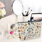 Dog Mom Makeup Bag Gift (Girl Loves Dogs)