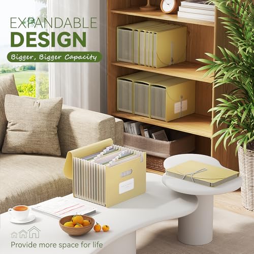 Accordion File Organizer (Wheat Yellow)