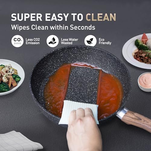17 Piece Pots and Pans Set (Black / 17-piece)