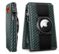 Men Leather Wallet for AirTag (Dark Green8618)