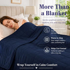 Weighted Blanket for Adults 25lbs （Queen Size (03-navy Blue / 60" x 80" | 25lbs)