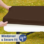 2 Pack Rectangle Spandex Fitted Table Cloth (Coffee / 48" x 24" (Rectangular))