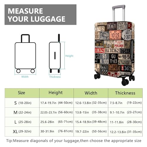 Travel Luggage Cover Suitcase Protector Fits 18 (Travel-17 / L(25-28in))